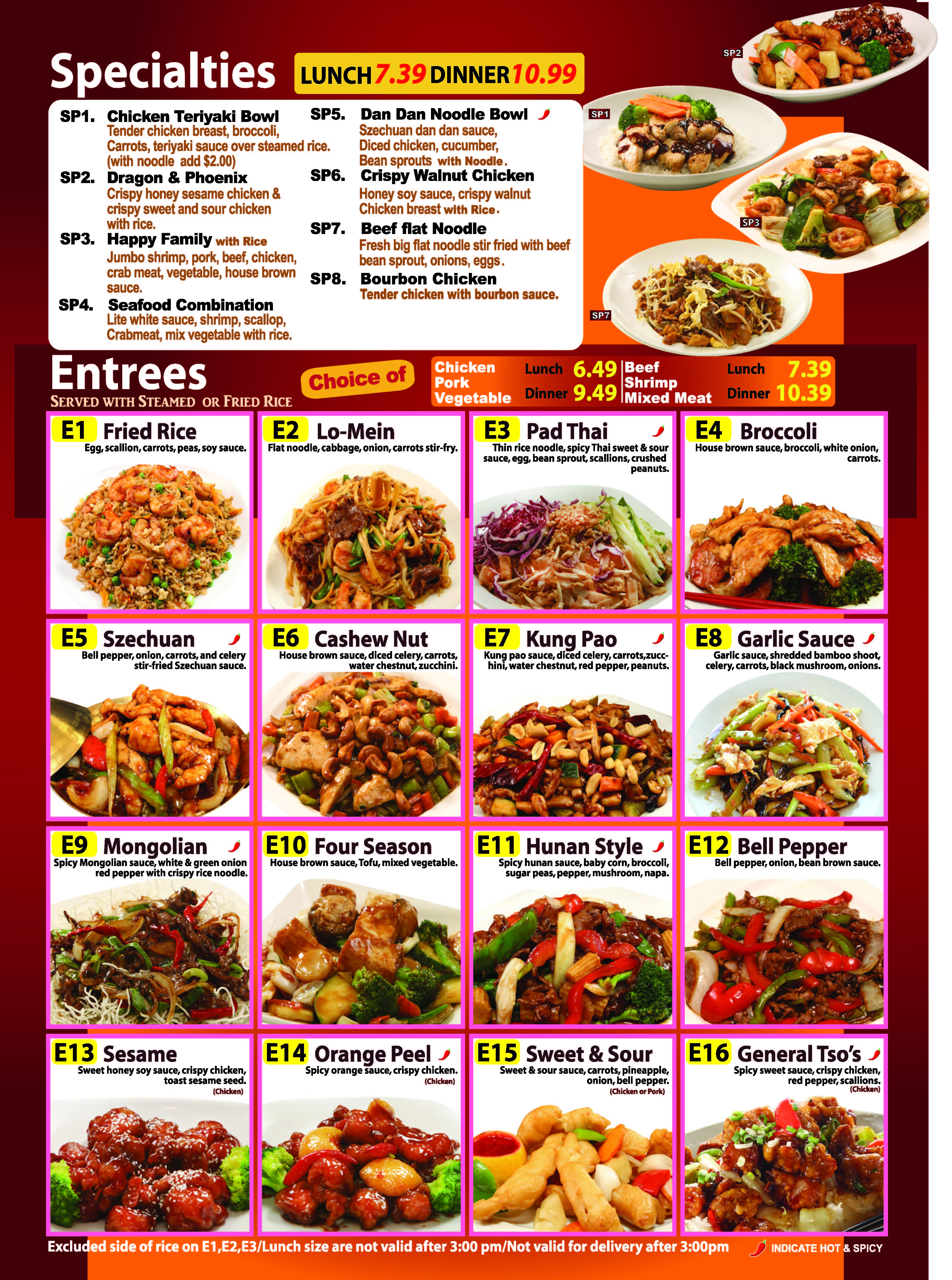 Menu Wok Xpress Asian Cuisine At The Colony Online Order Catering Delivery ...
